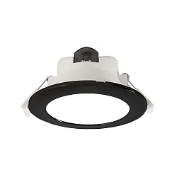 Plafonnier encastré ACRUX 145 CCT Switch, avec anneau décoratif IP20, noir, blanche gradable