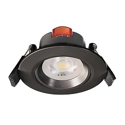 Downlight SMD-68-230V-ROUND pivotant, version pour montage encastré IP20, noir trafic gradable