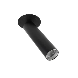 Plafonnier encastré SLIM cylindrique, réglable, UGR < 19 IP20, noir profond gradable