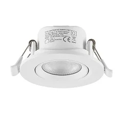 Projecteur encastré SURTUR TILT 68 CCT pivotant, CCT Switch IP20/IP44, blanche gradable