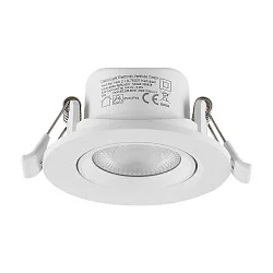 Projecteur encastré SURTUR TILT 68 DTW pivotant, Dim-To-Warm IP20/IP44, blanche gradable
