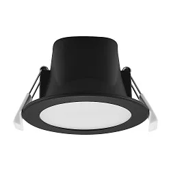 Downlight ACRUX PRO 68 rigide, CCT Switch, UGR < 19 IP20/ IP54, scintillant, noir gradable