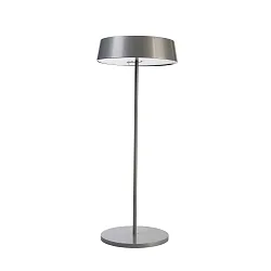 Lampe de table à accu MIRAM HEAD + TABLE STAND lot de 1, avec variateur tactile, fixation magnétique IP54, gris clair gradable