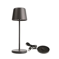 Lampe de table à accu BUNDLE CANIS MINI lot de 1, avec chargeur IP65, vert, mat gradable