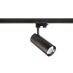 Projecteur triphasé HORUS 20W réglable, UGR < 19, commutable IP20, noir mat 