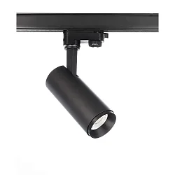 3-phase spot LUCEA 10 IP20, black, transparent dimmable