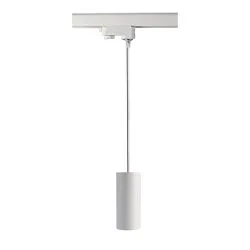 Luminaire suspendu triphasé CAN 150 Bas, cylindrique, court GU10 IP20, blanche