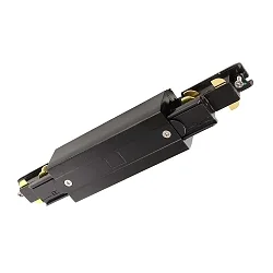 Connecteur longitudinal triphasé D LINE/DALI contrôlable par DALI, avec possibilité d'alimentation, noir