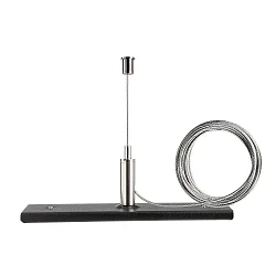 1-Suspension plafonnier monophasé D ONE, noir graphite