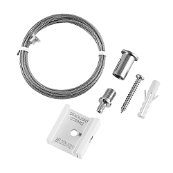 Support de suspension de câble monophasé D ONE CURVED, blanche