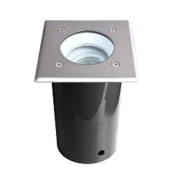 Projecteur encastré PAVO SET angulaire GU10 IP67, noir  gradable