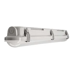 Luminaire pour locaux humides TRI PROOF BASIC 61CM / 18W 840 ON-OFF résistant aux chocs, commutable IP65, gris clair 