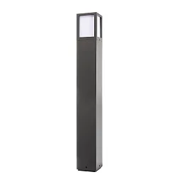 Borne d'éclairage FACADO II 650MM OPAL angulaire E27 IP65, gris foncé, mat gradable