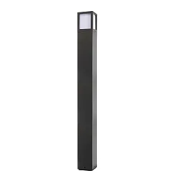 Borne d'éclairage FACADO II 1000MM OPAL angulaire E27 IP65, gris foncé, mat gradable