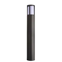 Borne d'éclairage FACADO II 650MM OPAL rond E27 IP65, gris foncé, mat gradable