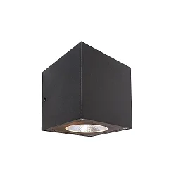 wall luminaire CUBODO II Double, 220-240V, 14W, clear / transparent, dark grey