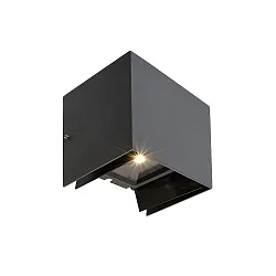 Luminaire mural ARCTURUS II haut / bas, réglable, commutable, large IP54, gris graphite 
