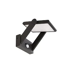 Lampe murale solaire SOLAR PREMIUM I pivotant, avec capteur IP54, gris foncé 