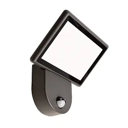 Luminaire mural d'extérieur ALKES S MOTION avec détecteur de mouvement IP65, gris foncé 