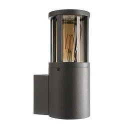 Luminaire mural d’extérieur FACADO II ROUND TONED rond E27 IP65, gris foncé, mat gradable