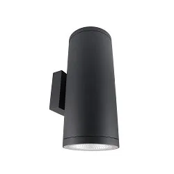 Projecteur de façade SHORELINE PRO ROUND 140 UP&DOWN à 2 flammes, rond, CCT Switch IP65, gris foncé gradable