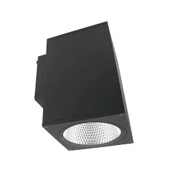 Projecteur de façade SHORELINE PRO SQUARE 140 DOWN à 1 flamme, angulaire, CCT Switch IP65, gris foncé gradable