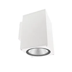 Projecteur de façade SHORELINE PRO SQUARE 140 DOWN à 1 flamme, angulaire, CCT Switch IP65, blanche gradable
