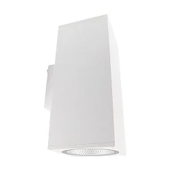 Projecteur de façade SHORELINE PRO SQUARE 140 UP&DOWN à 2 flammes, angulaire, CCT Switch IP65, blanche gradable
