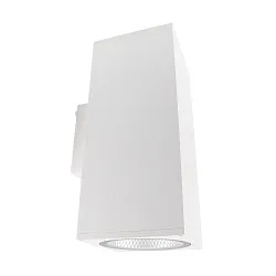 Projecteur de façade SHORELINE PRO SQUARE 140 UP&DOWN à 2 flammes, angulaire, CCT Switch IP65, blanche gradable