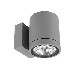 Projecteur de façade SHORELINE PRO ROUND 100 DOWN à 1 flamme, rond, CCT Switch IP65, gris clair gradable