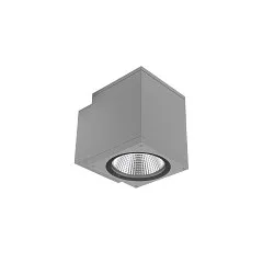 Projecteur de façade PRO SQUARE 100 DOWN à 1 flamme, angulaire, CCT Switch IP65, gris clair gradable