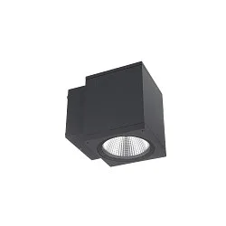 Projecteur de façade PRO SQUARE 100 DOWN à 1 flamme, angulaire, CCT Switch IP65, gris foncé gradable