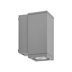 Projecteur de façade SHORELINE PRO LED SQUARE 70 DOWN à 1 flamme, angulaire, CCT Switch IP65, gris clair gradable