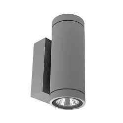 Projecteur de façade SHORELINE PRO ROUND 68 UP&DOWN à 2 flammes, rond, CCT Switch IP65, gris clair gradable