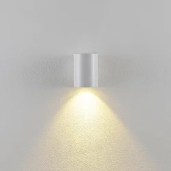 Luminaire mural d’extérieur CAN OUTDOOR UP OR DOWN à 1 flamme, cylindrique, rigide GU10 IP65, blanche