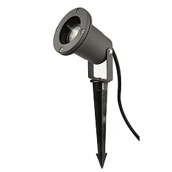 Lampe à broche SPIKY 100MM cylindrique, court, réglable GU10 IP65 / IP44, noir gradable