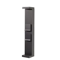 Colonne d’énergie LERNA 600 2 voies, avec éclairage, gris foncé