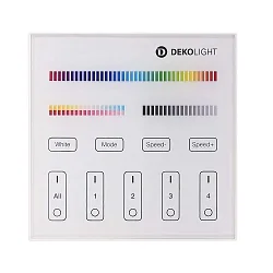 Télécommande RF-SMART SINGLE/CCT/RGB/RGBW/RGB+CCT 4 canaux, blanche