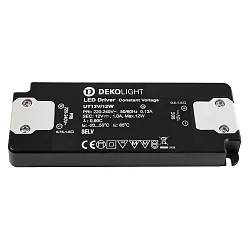 Unité d’alimentation Led FLAT CV UT12V/12W constante de tension, noir