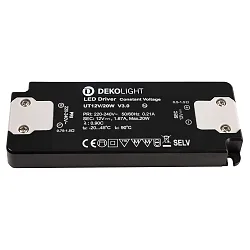 Driver de LED FLAT CV UT12V constante de tension, commutable, gris, noir 