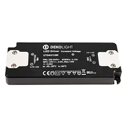 Driver de LED FLAT CV UT24V constante de tension, commutable, gris, noir 