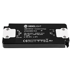 Driver de LED FLAT CV UT24V constante de tension, commutable, gris, noir 