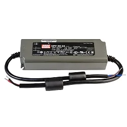 Meanwell power supply unit, CV, NPF-90-24, voltage constant, 90-305V AC/50-60Hz, 24V DC, 0-3750 mA, 90W