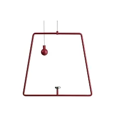 Suspension pendulaire MIRAM mécanique, fixation magnétique, rouge, rouge rubis