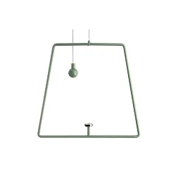 Suspension pendulaire MIRAM mécanique, fixation magnétique, mat, gris-vert