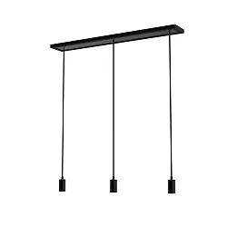 Luminaire à suspension MADOX 3-WAVE 3 flammes, langue, réglable E27 IP20, noir gradable