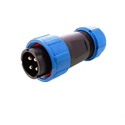 Fiche de connexion WEIPU 4-polig 4 pôles, bleu, noir 