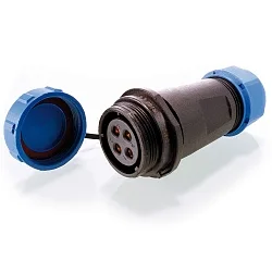 Prise de connexion WEIPU 4-polig, bleu, noir 