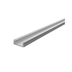Profil en U AU-01-12 plat, argent mat