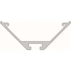Profil d'angle AV-05-25 argent mat, anodisé